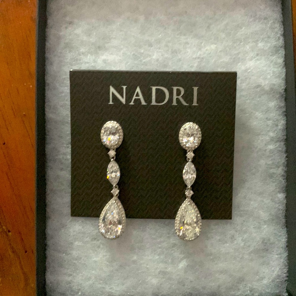 Nadri CZ Drop Earrings